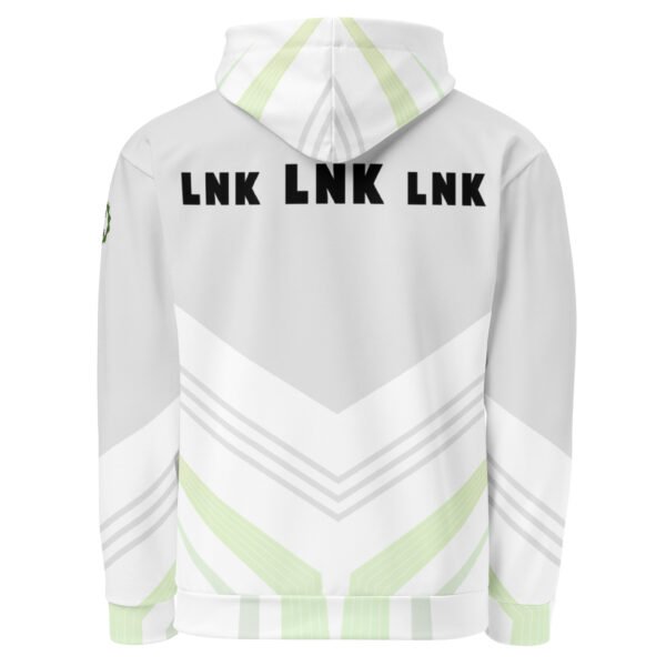 LNK Coquette Grey White Unisex Hoodie - Image 3