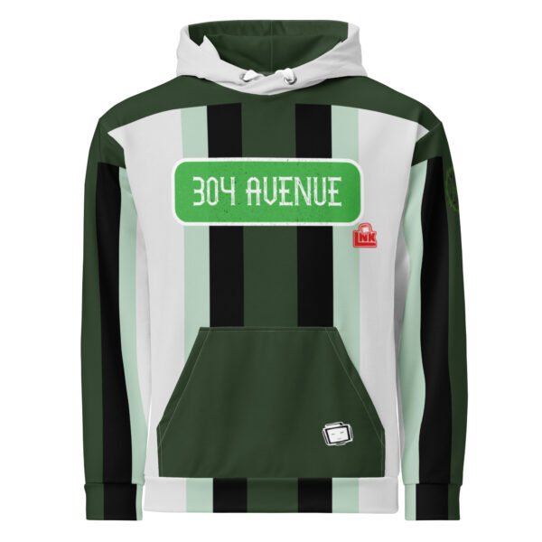 LNK 304 Avenue Green White Unisex Hoodie