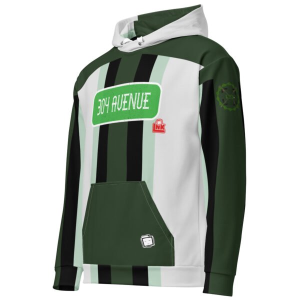 LNK 304 Avenue Green White Unisex Hoodie - Image 2