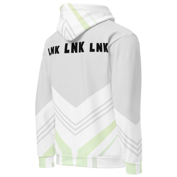 LNK Coquette Grey White Unisex Hoodie - Image 4