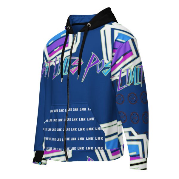 LNK Post Limits Blue Unisex zip hoodie