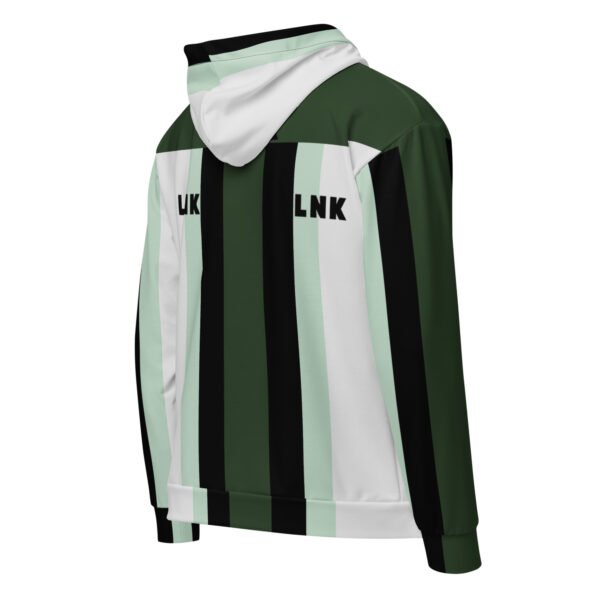 LNK City Boyz Avenue Green White Unisex zip hoodie - Image 2