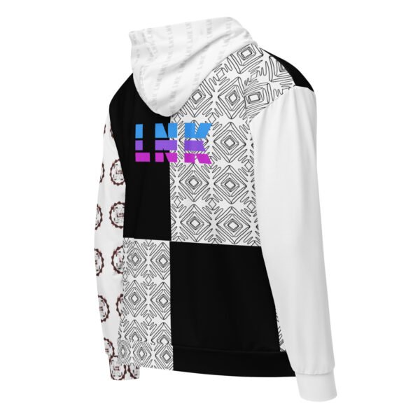 LNK Post Limits Black White Unisex zip hoodie - Image 2