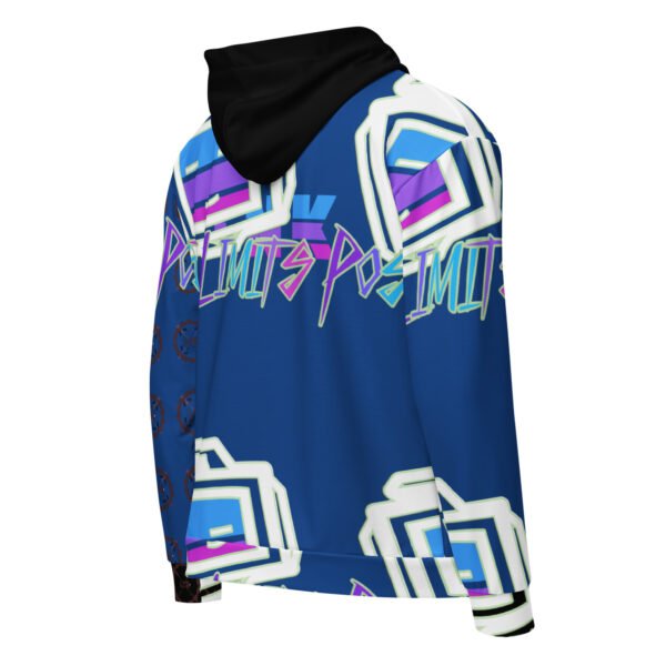 LNK Post Limits Blue Unisex zip hoodie - Image 2
